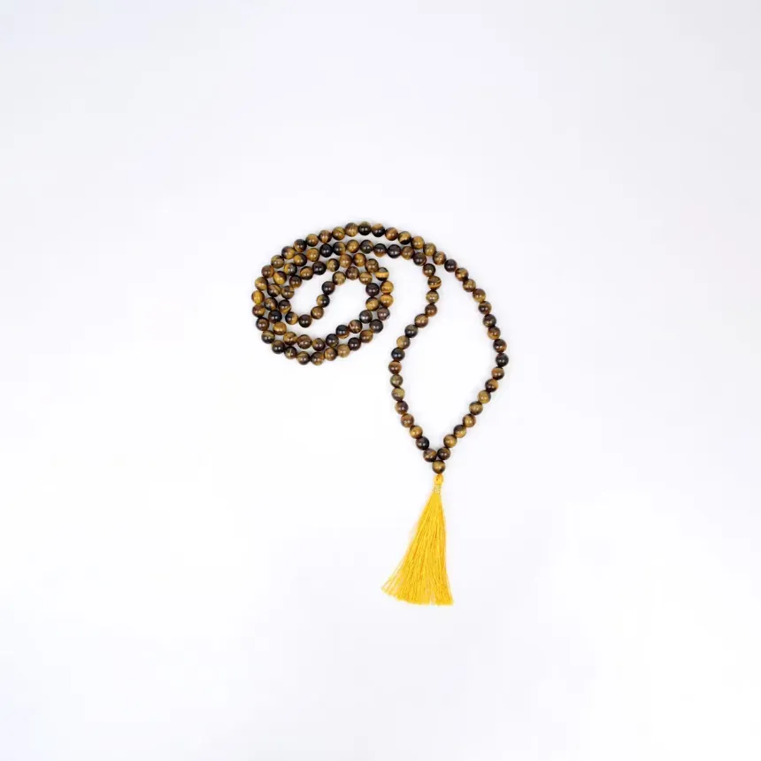 El'Cobre Tiger Eye mala 108 perler halskæde