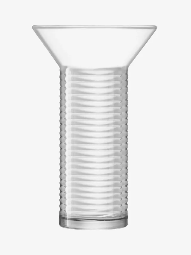 LSA Union vase mundblæst glas høj ribbet
