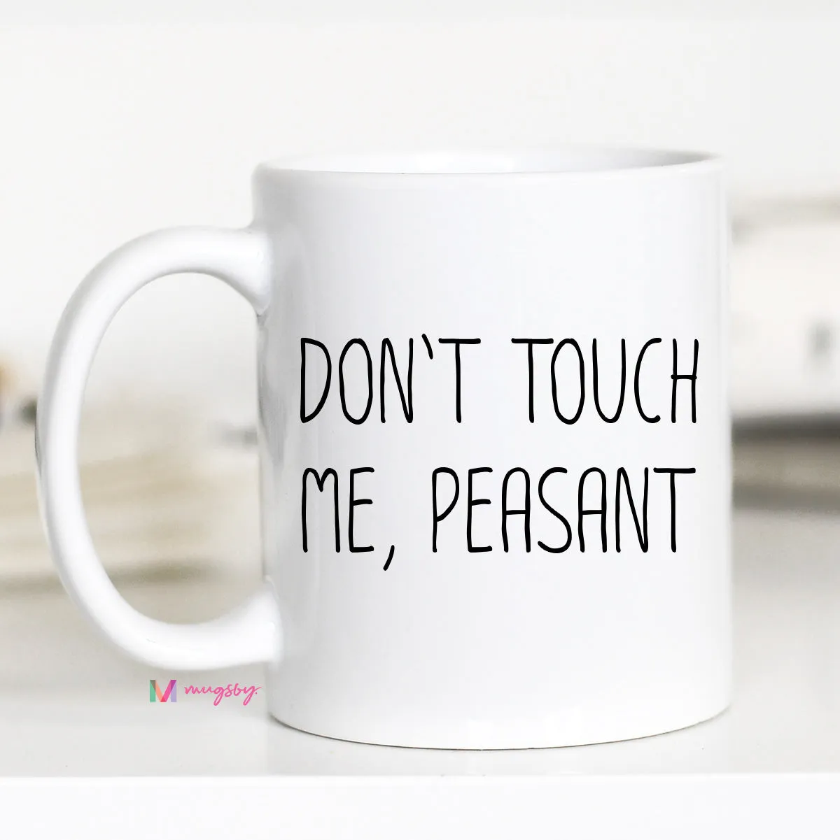 Mugsby Don’t Touch Me Peasant kop hvid 325 ml