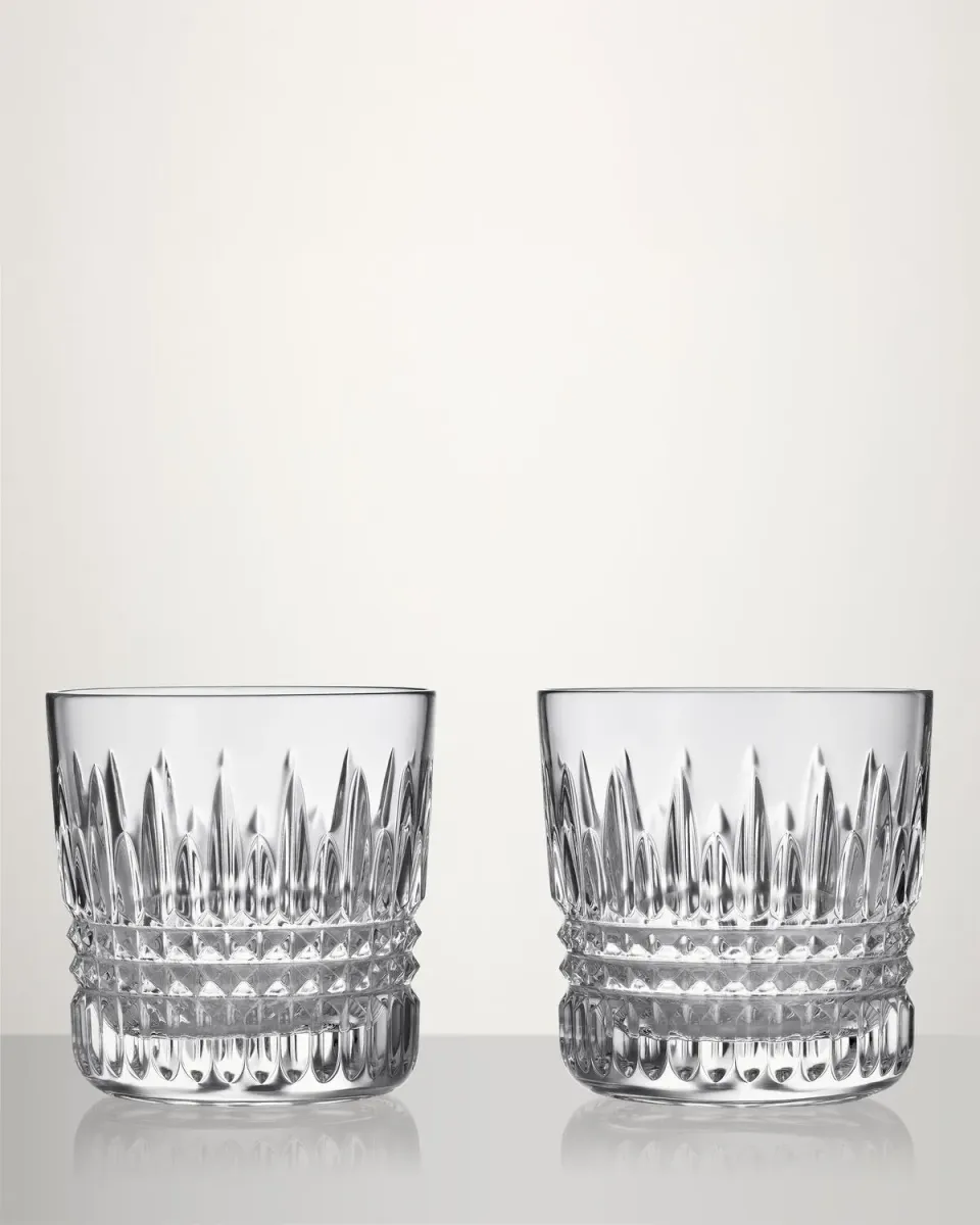 Waterford Lismore Diamond whiskyglas 2 stk facetslebet