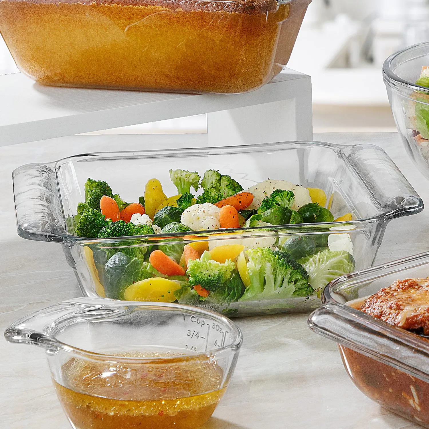 Libbey Baker's Premium 8x8 glasbageform 2-pak med låg ovnfast