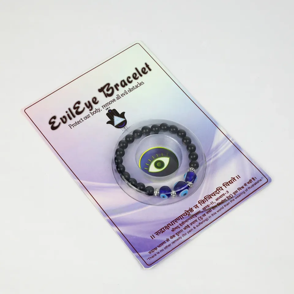 El'Cobre Hakik Evil Eye armbånd onyx sort