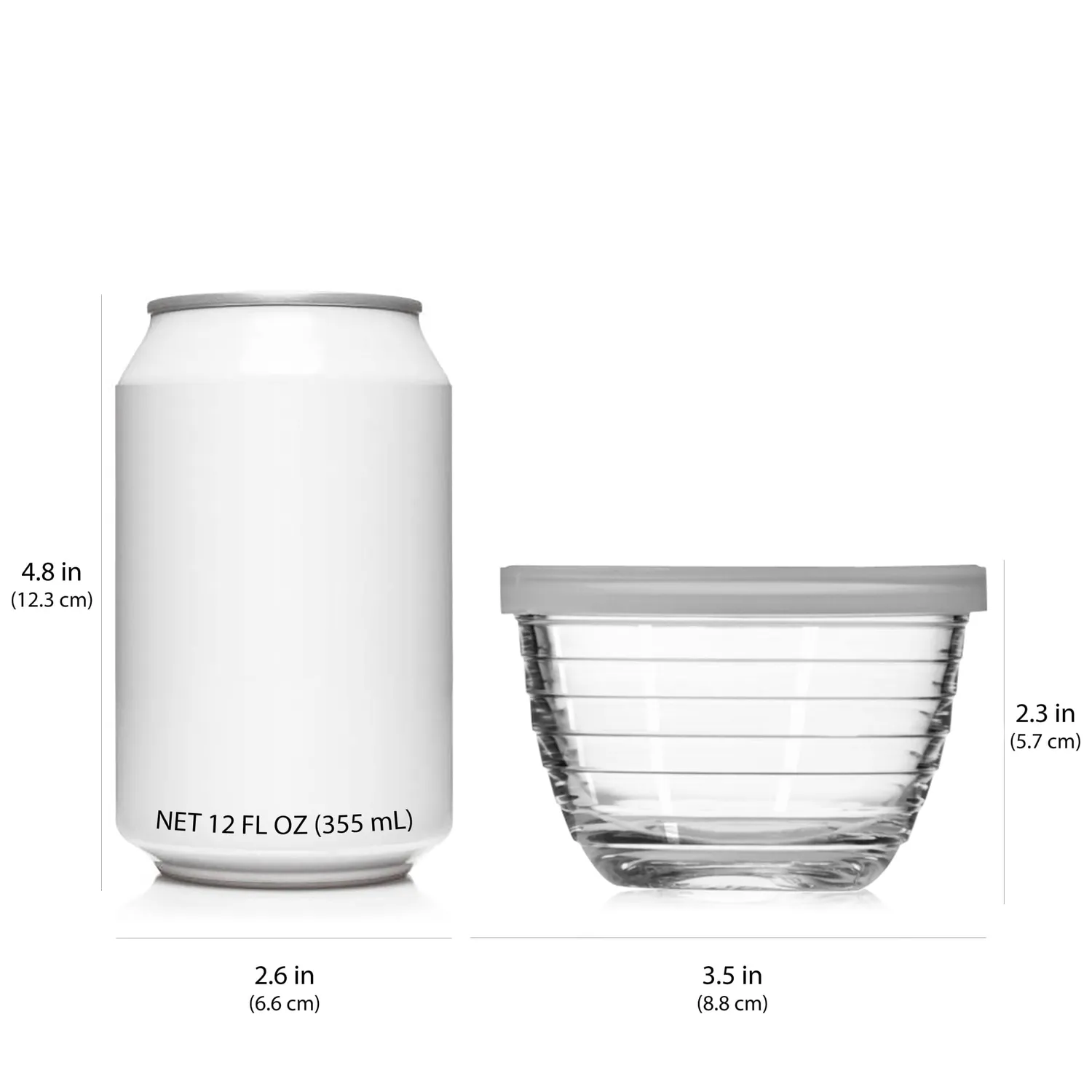 Libbey glasskåle med låg 8 stk 185 ml