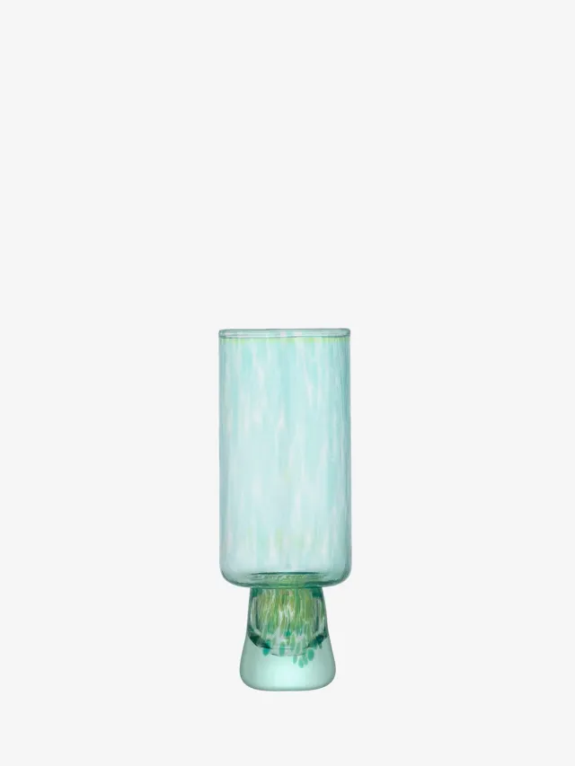 LSA Sea Glass flute glas 2 stk genbrugsglas plettet
