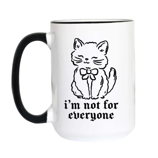 Mugsby I'm Not for Everyone kat krus hvid 325 ml