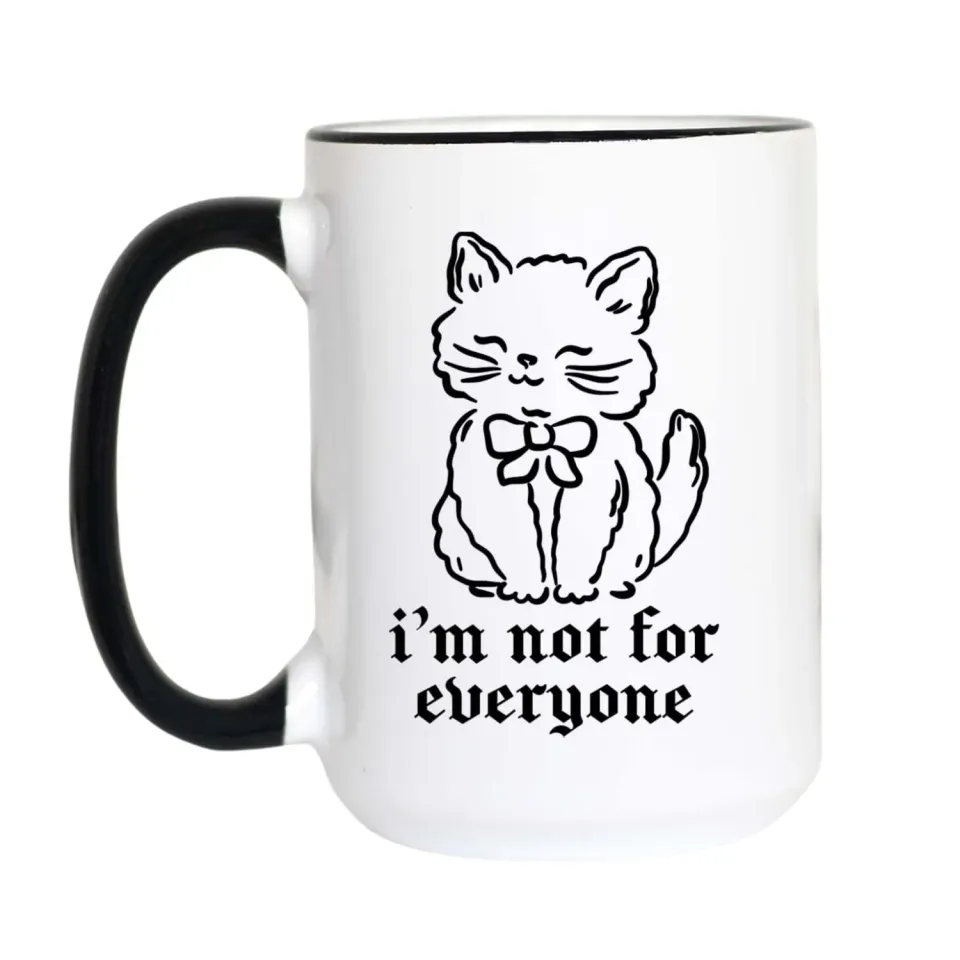 Mugsby I'm Not for Everyone kat krus hvid 325 ml