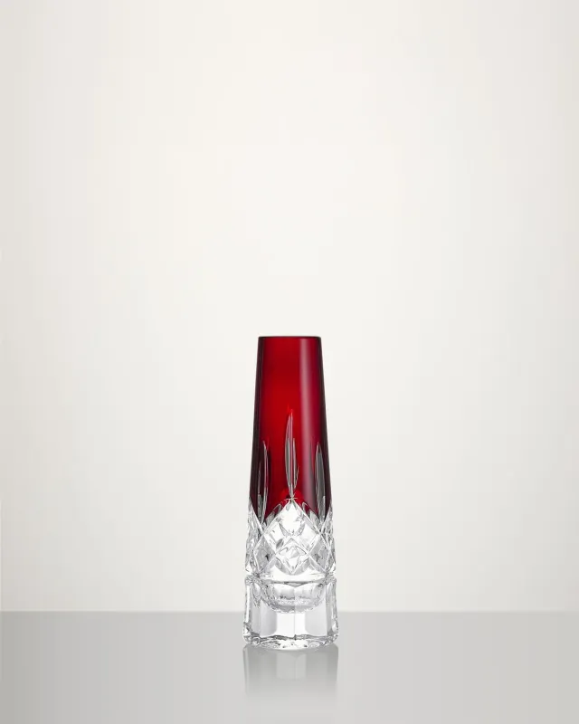Waterford Lismore Red bud vase rød krystal 18 cm gave