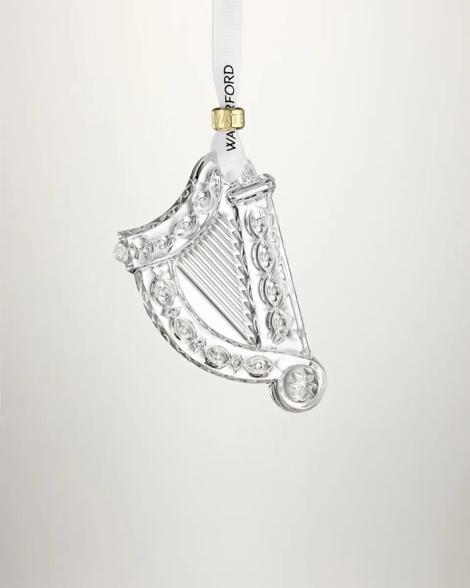 Waterford Christmas Harp Ornament harpe krystal