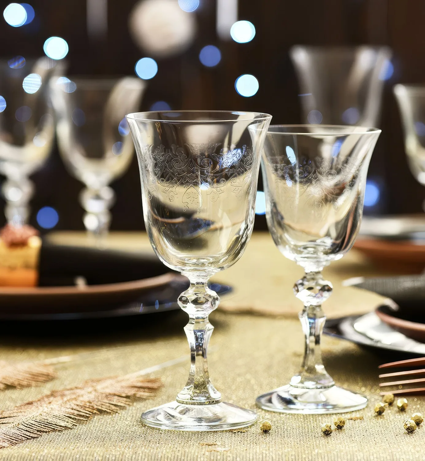 Krosno Krista Deco rødvinsglas 250 ml slebet