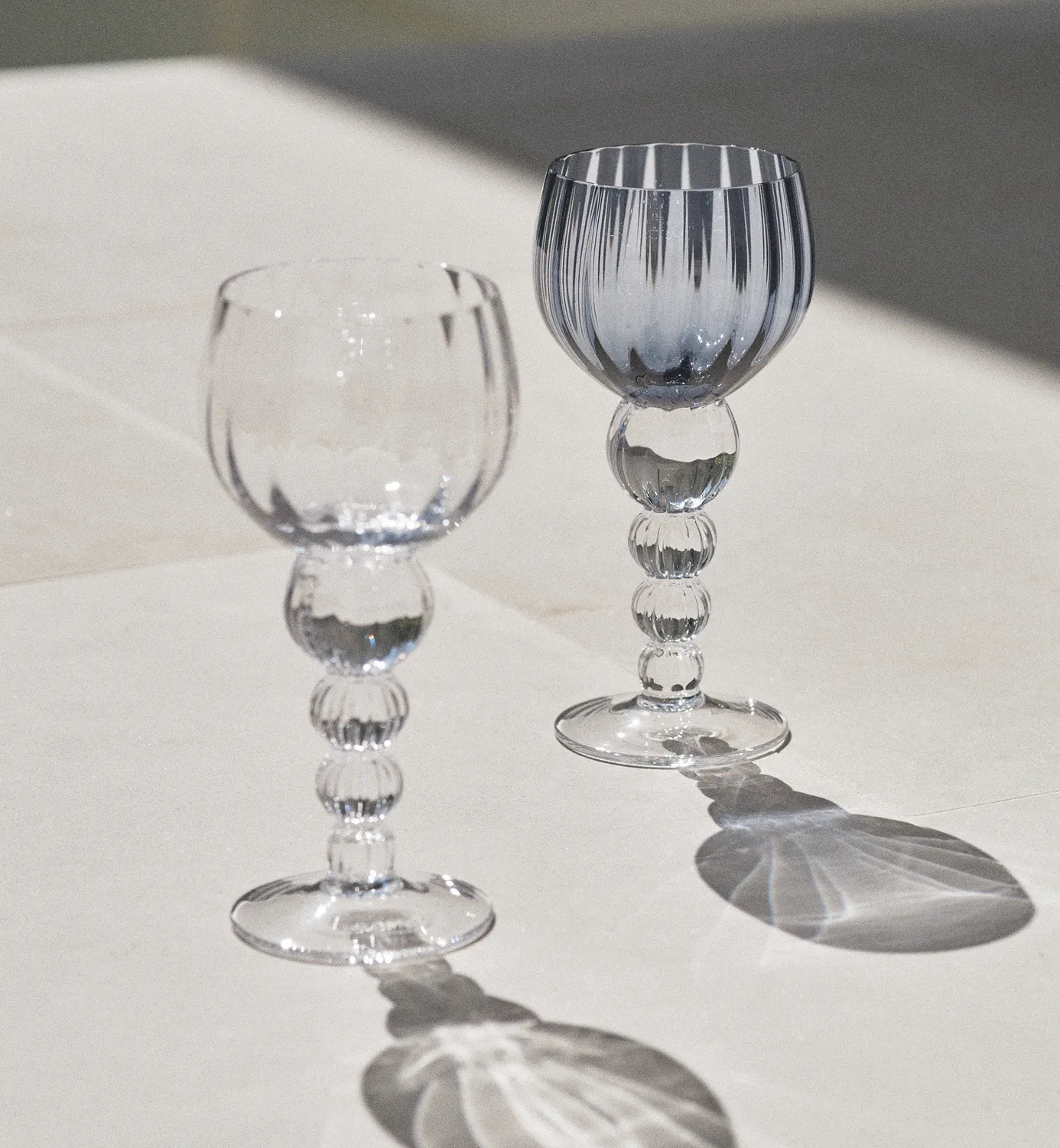Krosno Mirel vinglas 350 ml navy riflet krystal