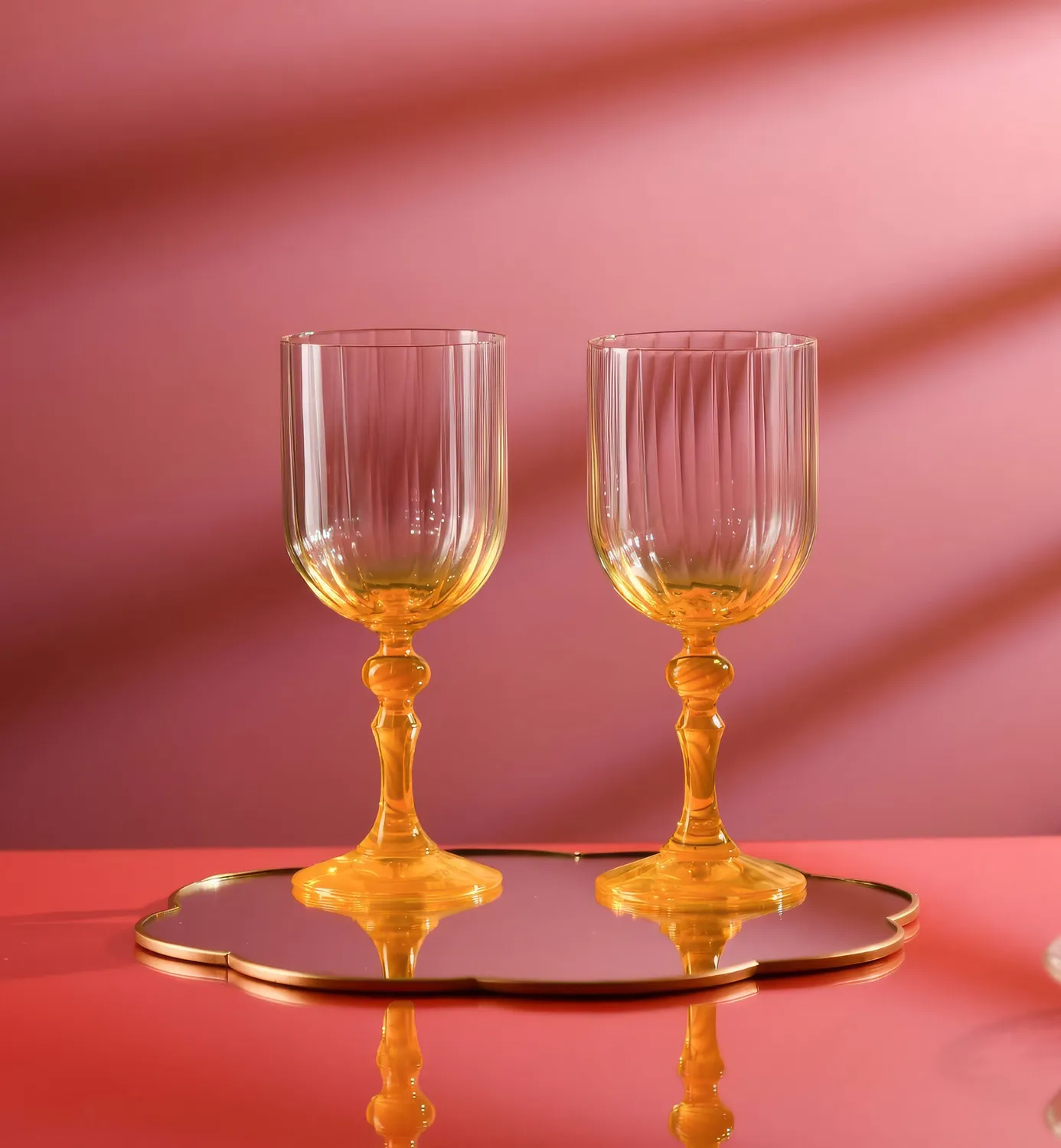 Krosno Ombré vinglas 300 ml gul stilk