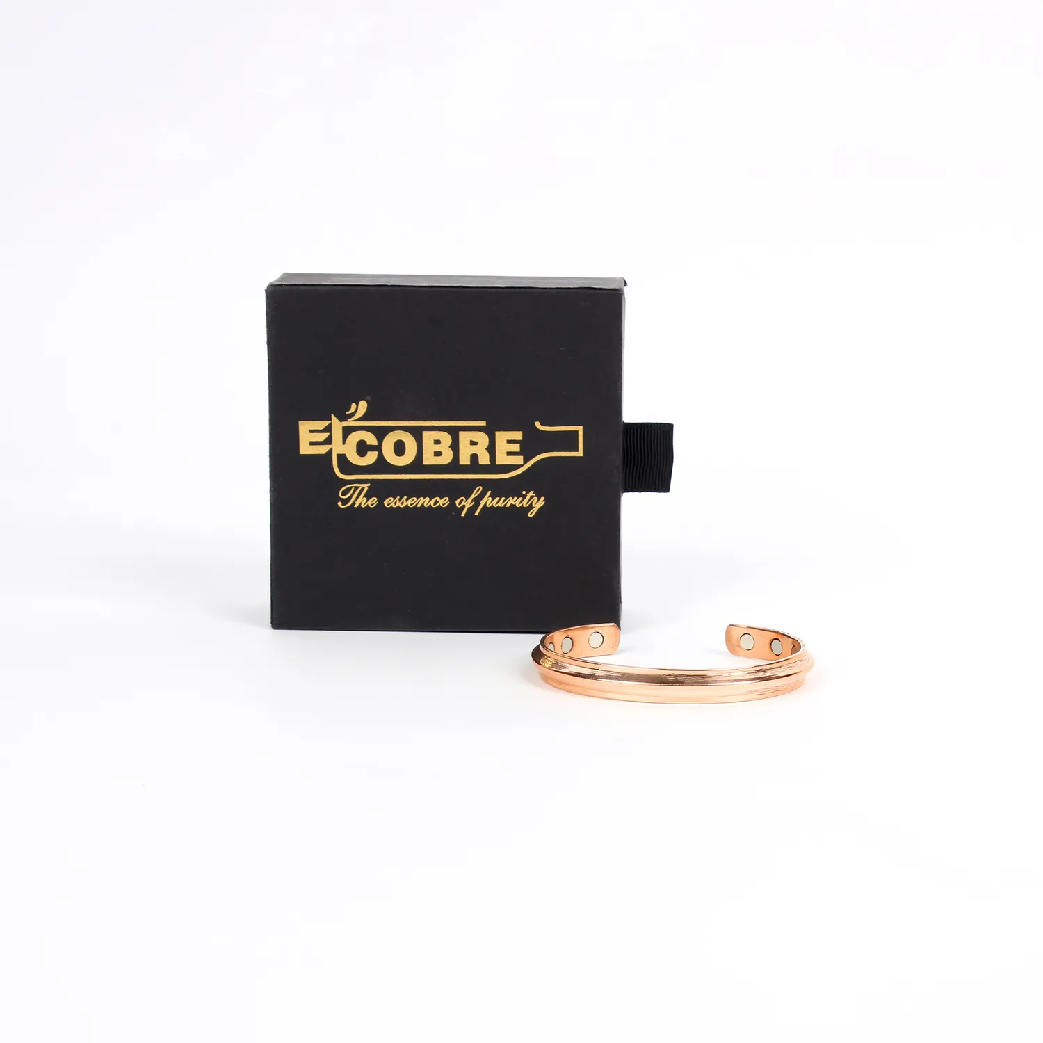 El'Cobre Design 34 kobberarmbånd med magnet gaveæske