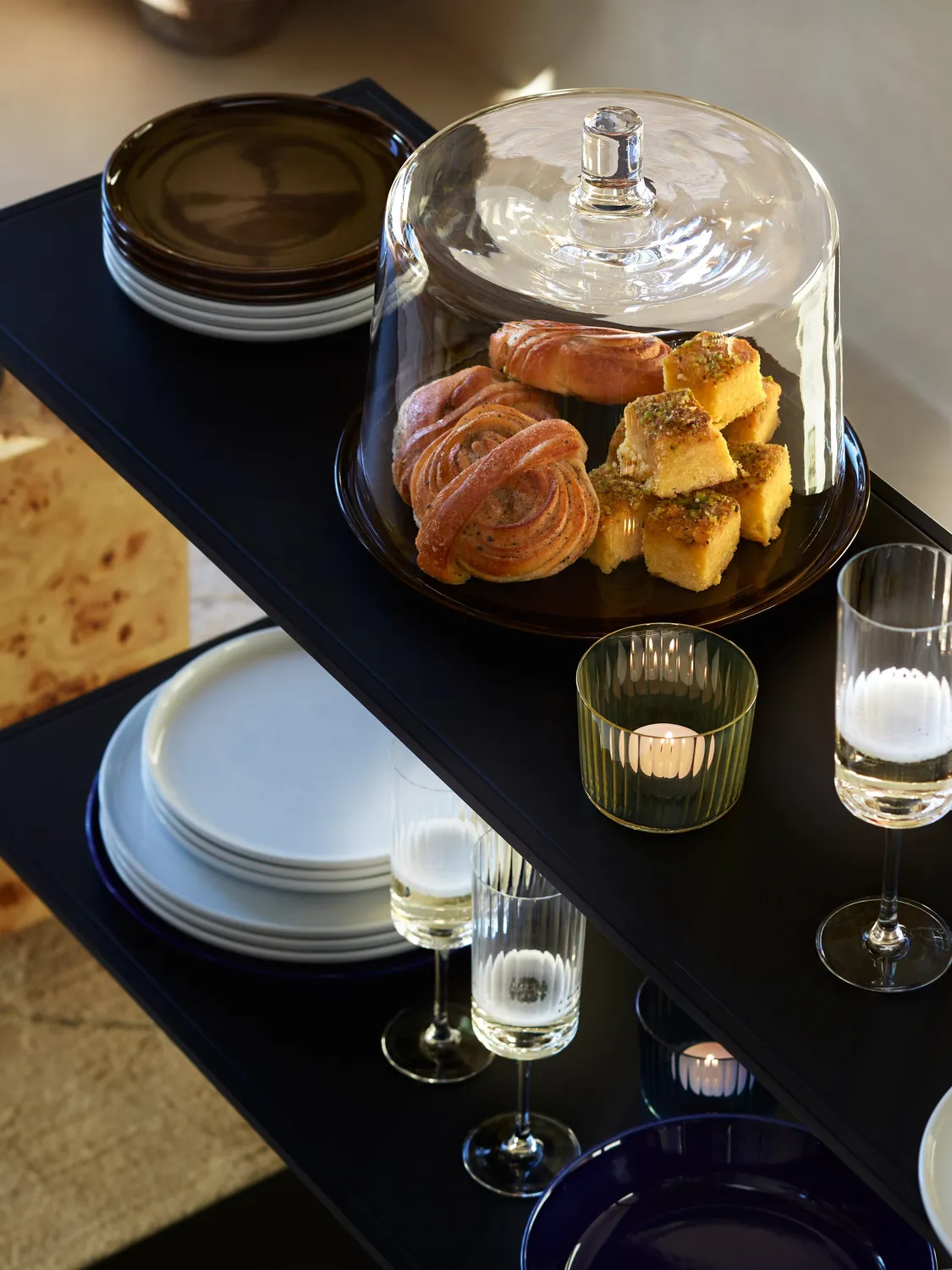 LSA Collective Cheese Cake Dome osteklokke glas