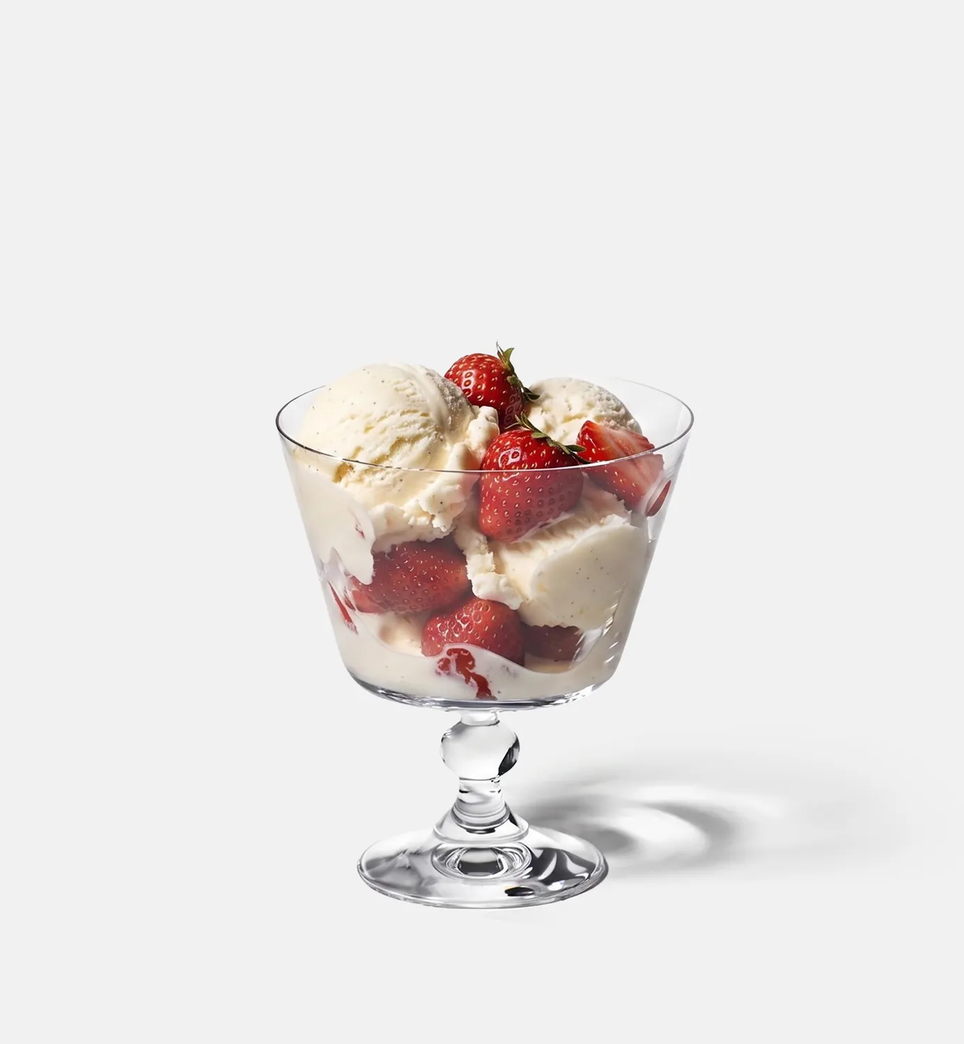 Krosno Krista dessertglas skål 380 ml slebet