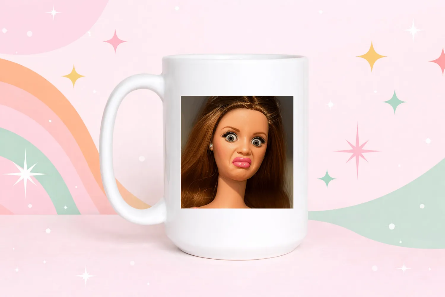 Mugsby Disgusted Face Reaction Meme krus hvid 325 ml