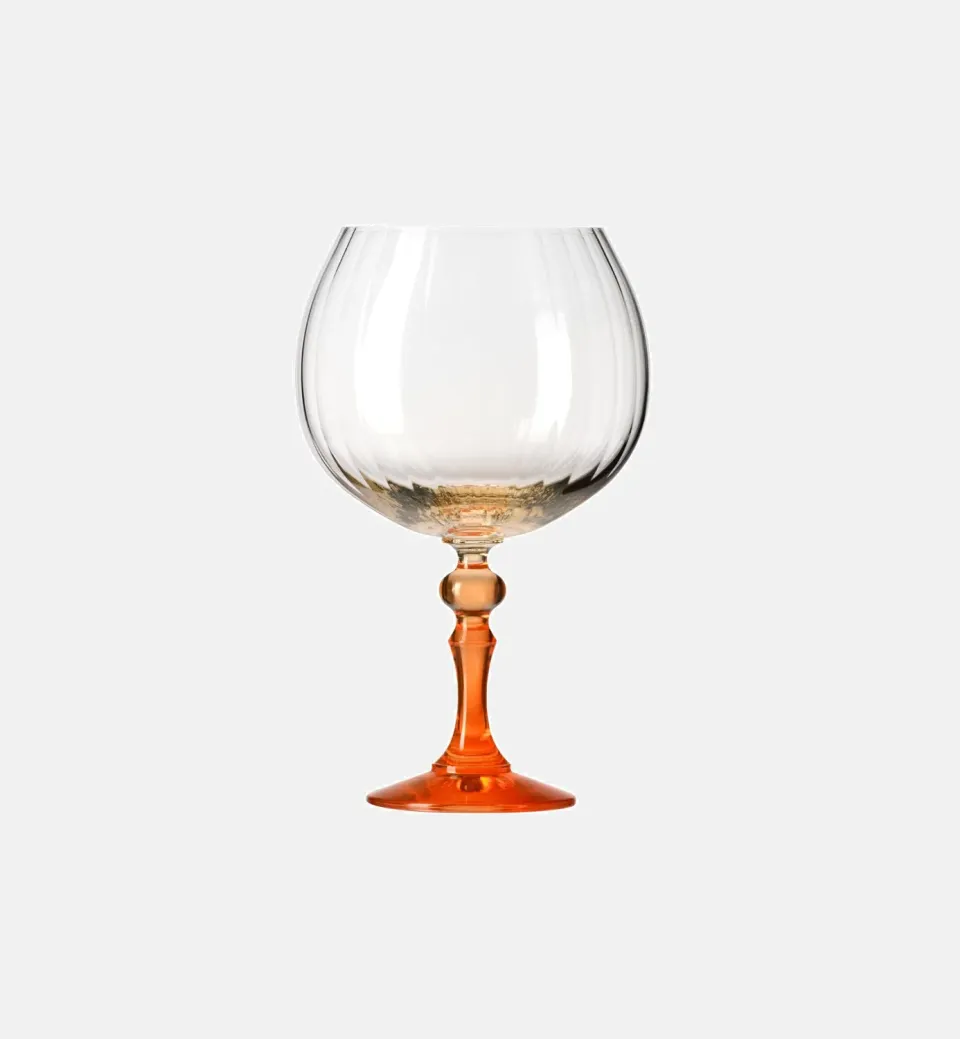 Krosno Ombré ginglas 660 ml orange stilk riflet