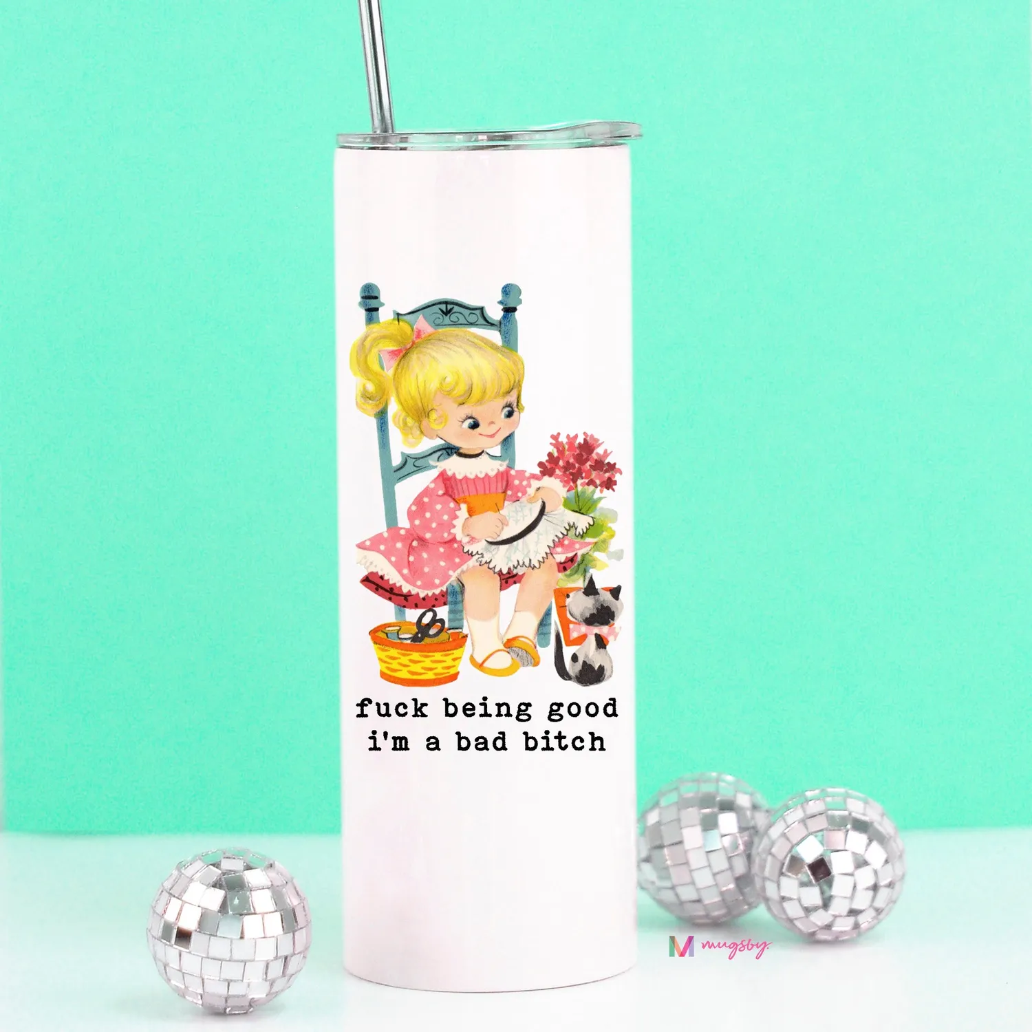 Mugsby Bad Bitch termokop 591 ml vintage