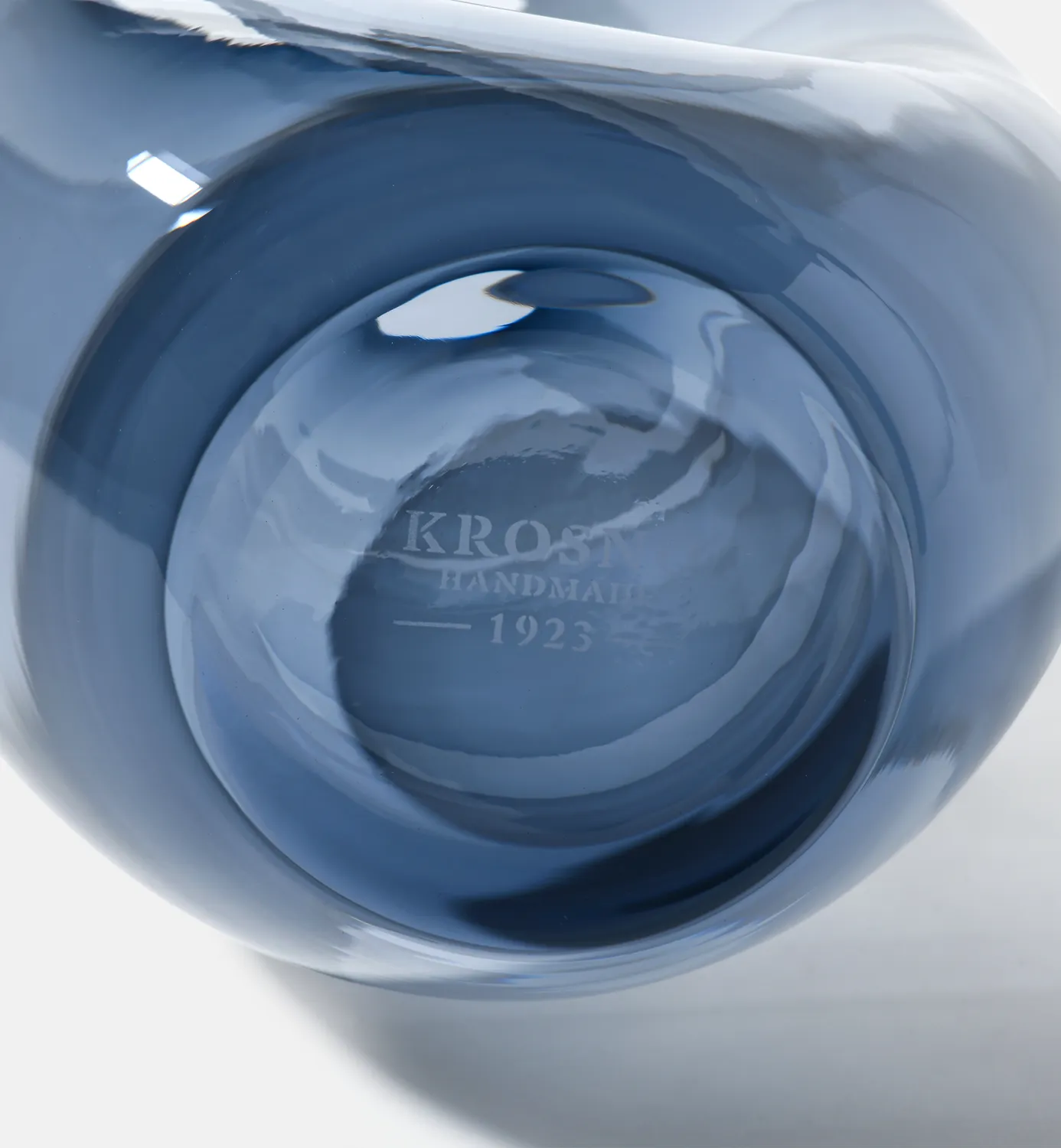 Krosno Flow vase 32 cm navy krystal