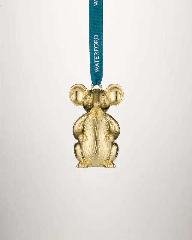 Waterford julepynt gylden mus 2026 ornament