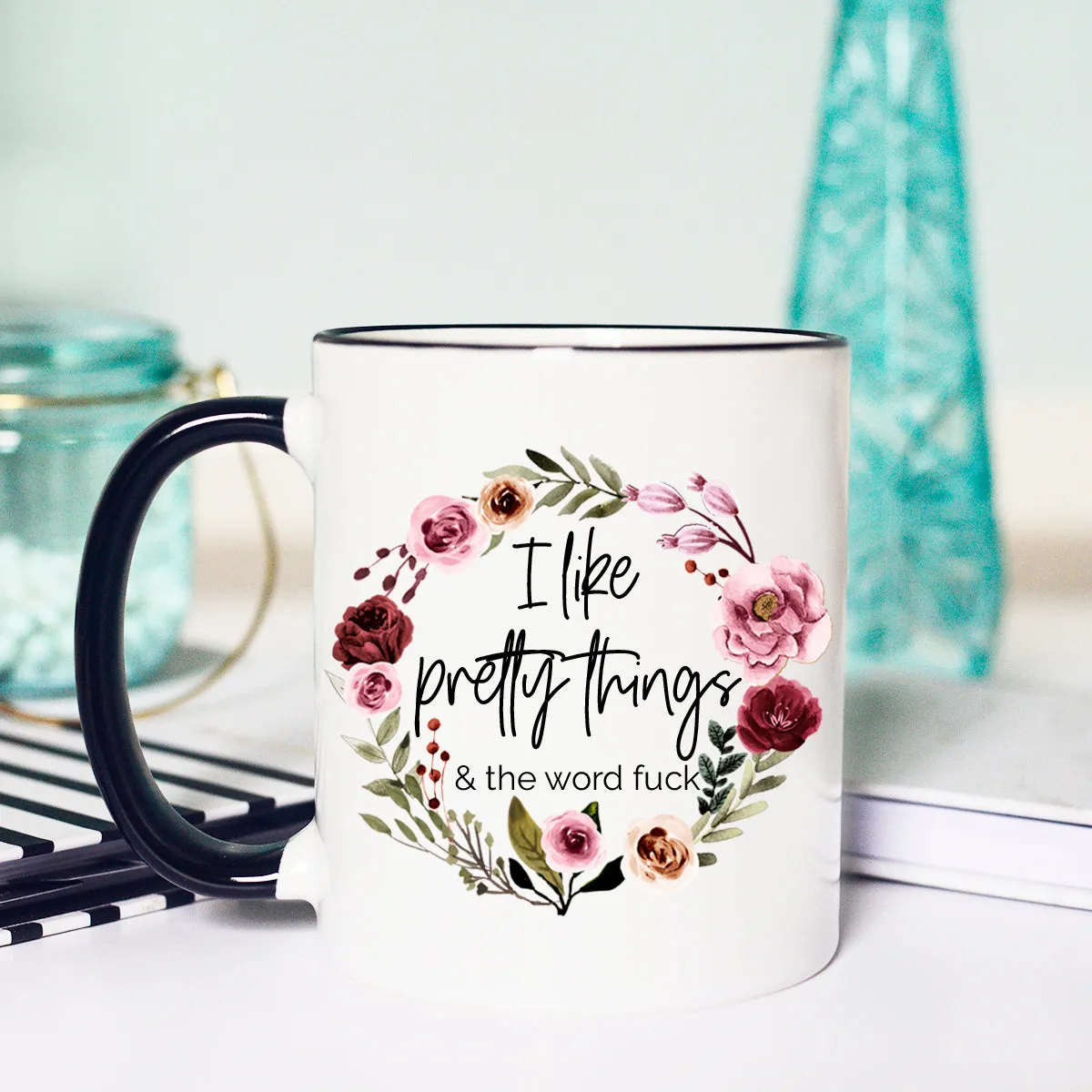Mugsby Pretty Things kop 325 ml hvid fræk