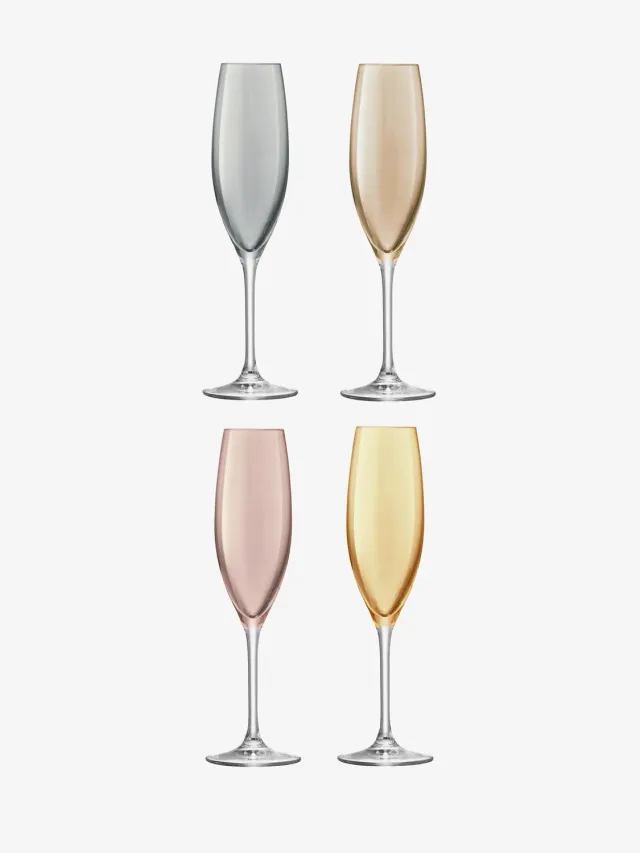 LSA Polka champagneglas 4 stk metallic glas