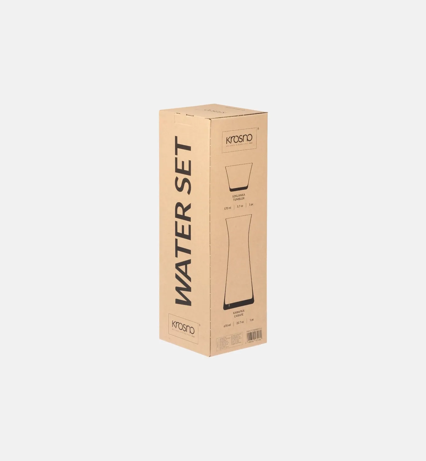 Krosno Day Night vandkaraffel 450 ml + glas