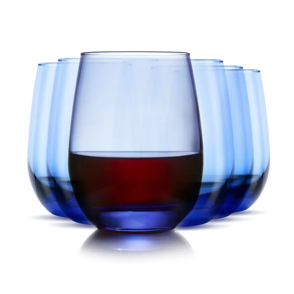 Libbey Classic vinglas uden stilk 6 stk blå 450 ml