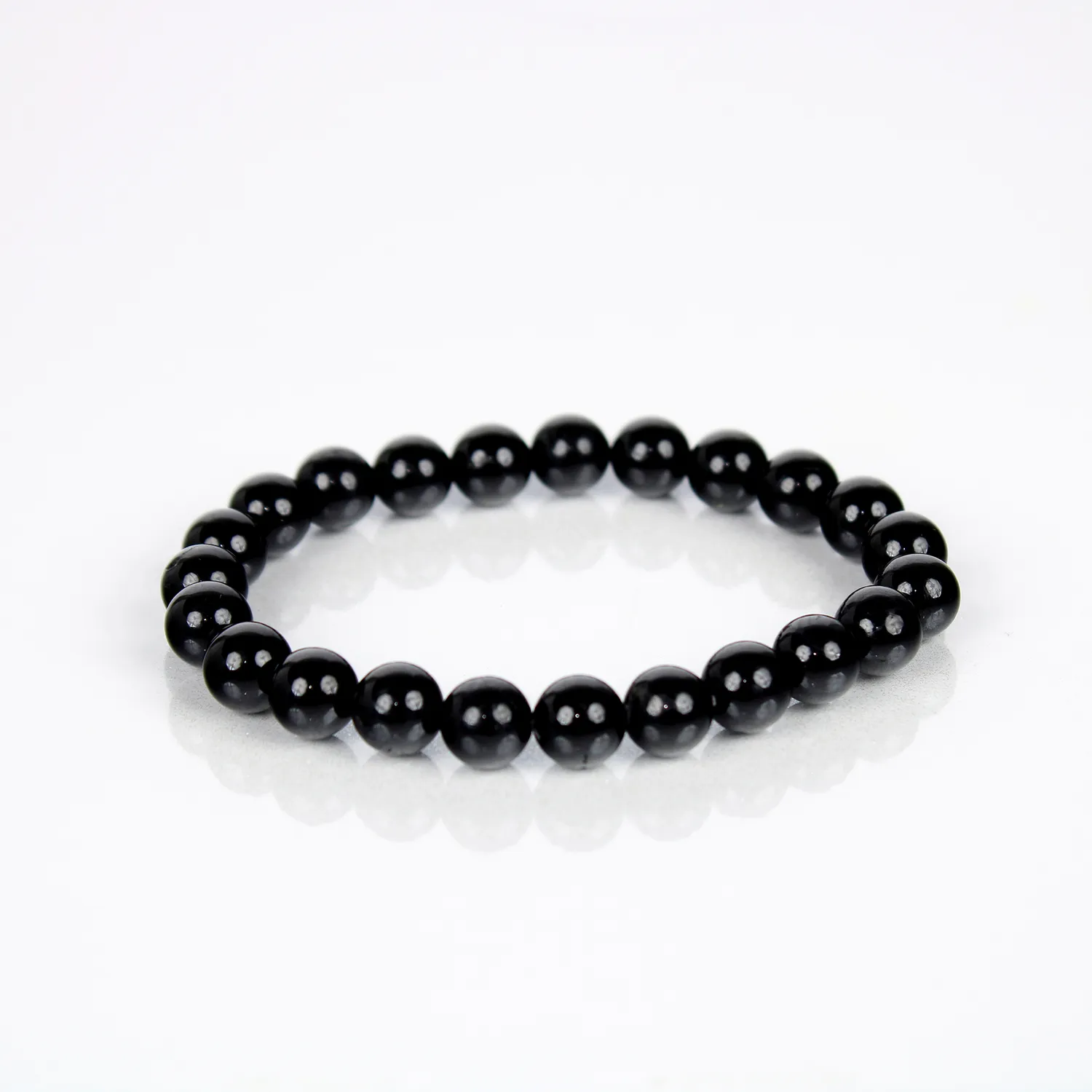 El'Cobre Rainbow Obsidian armbånd 8mm sort