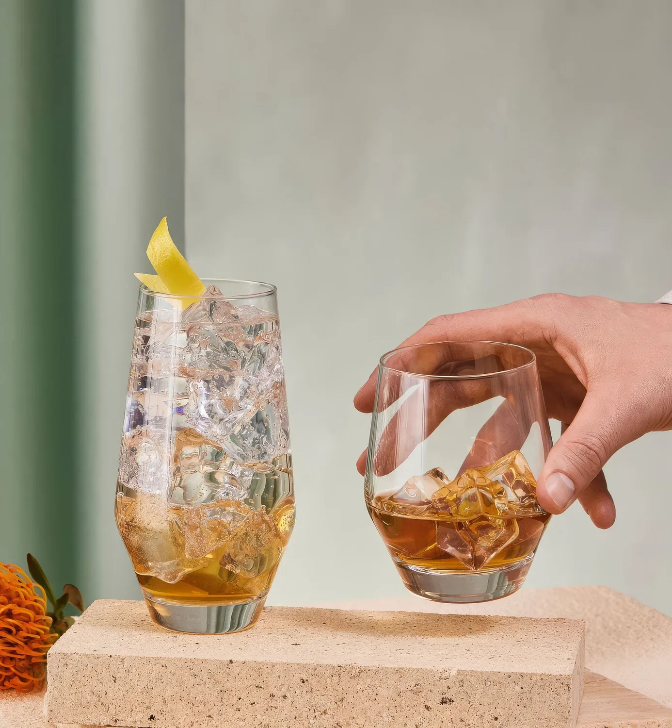 Krosno whiskyglas tumbler 380 ml diamant