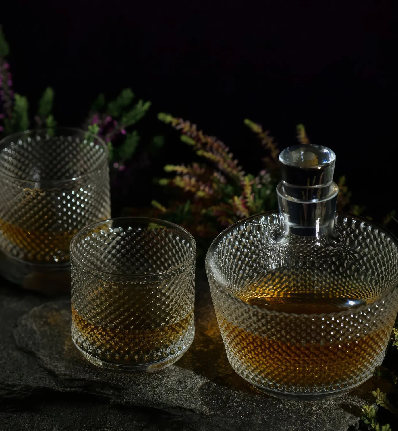 Krosno Scotland whisky sæt karaffel 3 dele