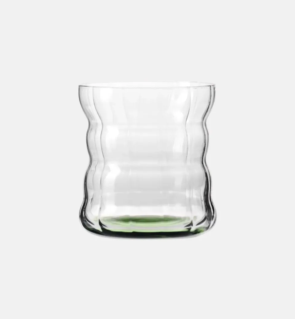 Krosno Matcha Moments glas 330 ml bølget grøn