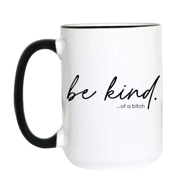Mugsby Be Kind hvidt keramik krus 11 oz 325 ml