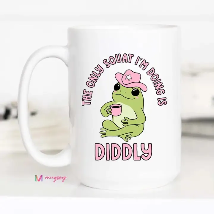 Mugsby Diddly Squat Frog krus 325 ml hvid frø