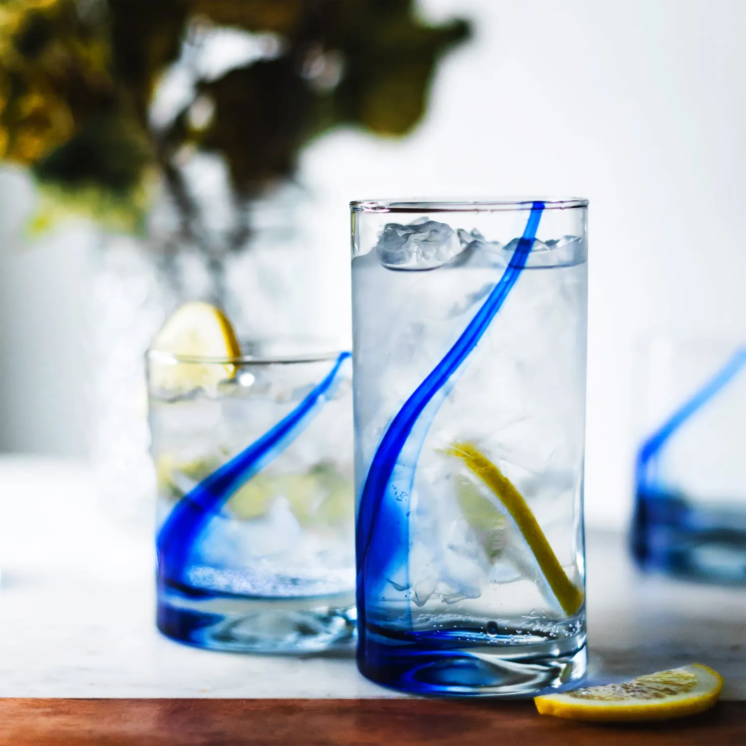 Libbey Blue Ribbon Impressions glassæt 16 stk blå stribe