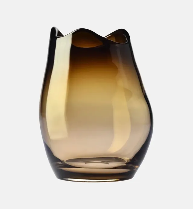 Krosno Organic vase 28 cm bronzit krystal
