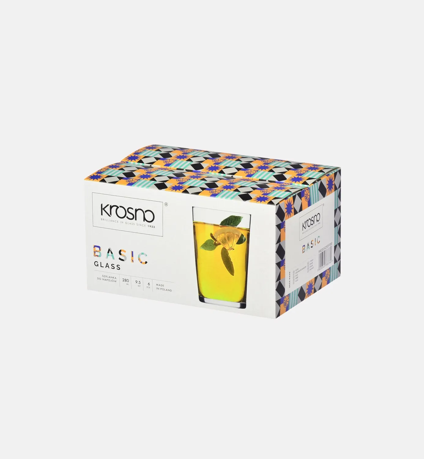 Krosno Flared teglas 280 ml 6 stk klart glas