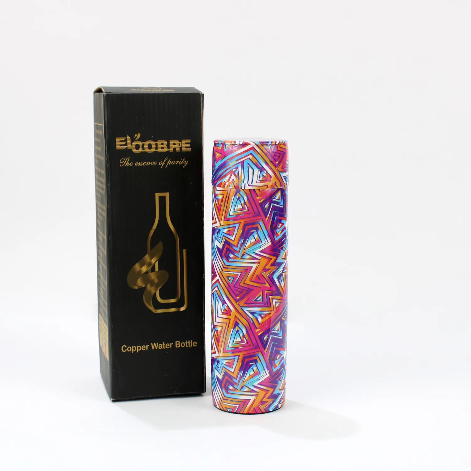 El'Cobre Strikethrough kobberflaske 500 ml trykt