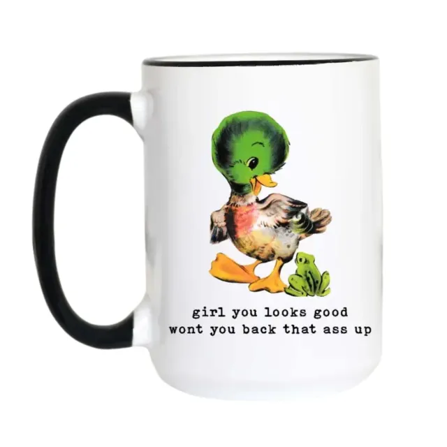 Mugsby Back That Ass Up kop hvid 325 ml sjov