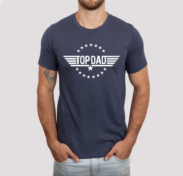 Mugsby Top Dad t-shirt navy distressed bomuld
