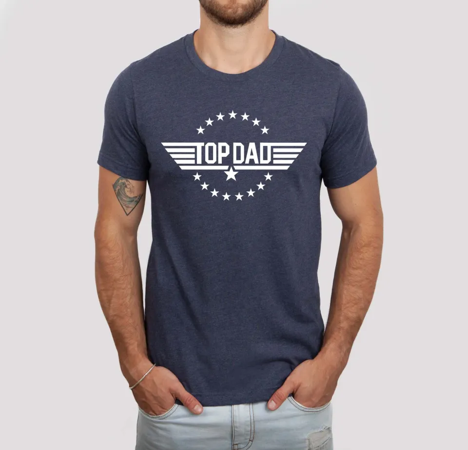 Mugsby Top Dad t-shirt navy distressed bomuld