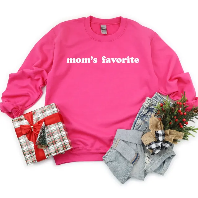 Mugsby Mom's Favorite sweatshirt M heliconia sjov