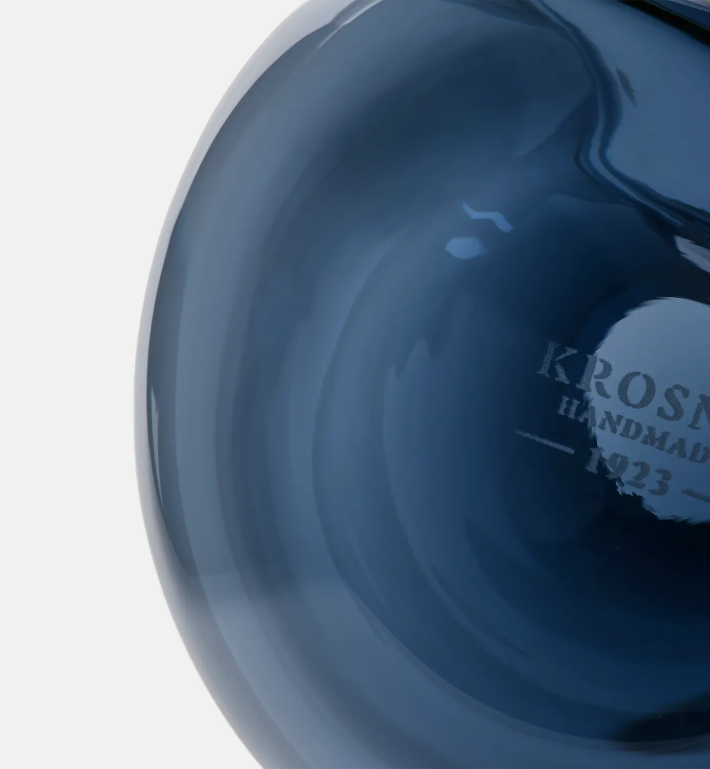 Krosno Flow vase 20 cm navy blyfri krystal