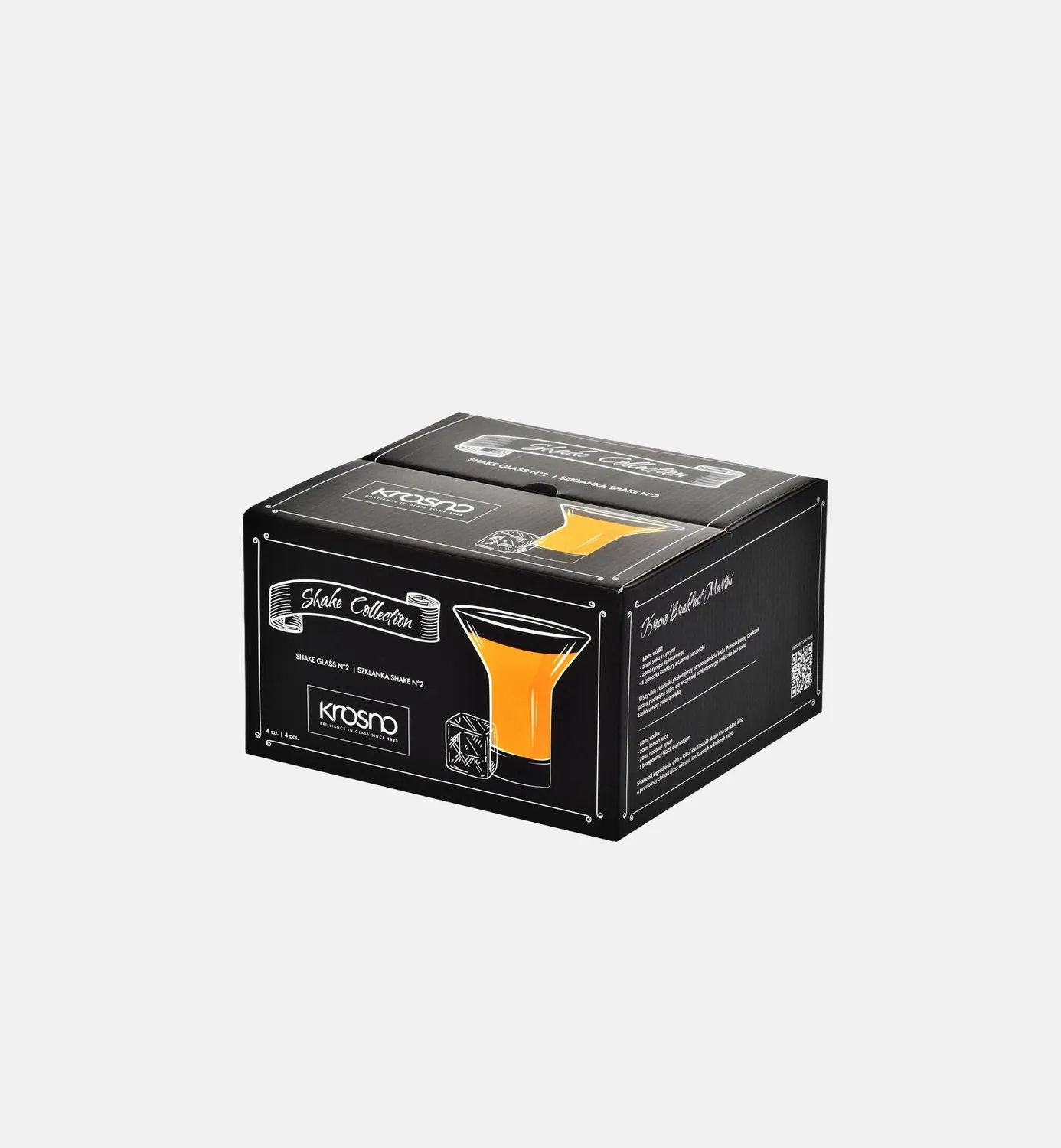 Krosno Shake N°2 Breakfast Martini cocktailglas 180 ml 4 stk