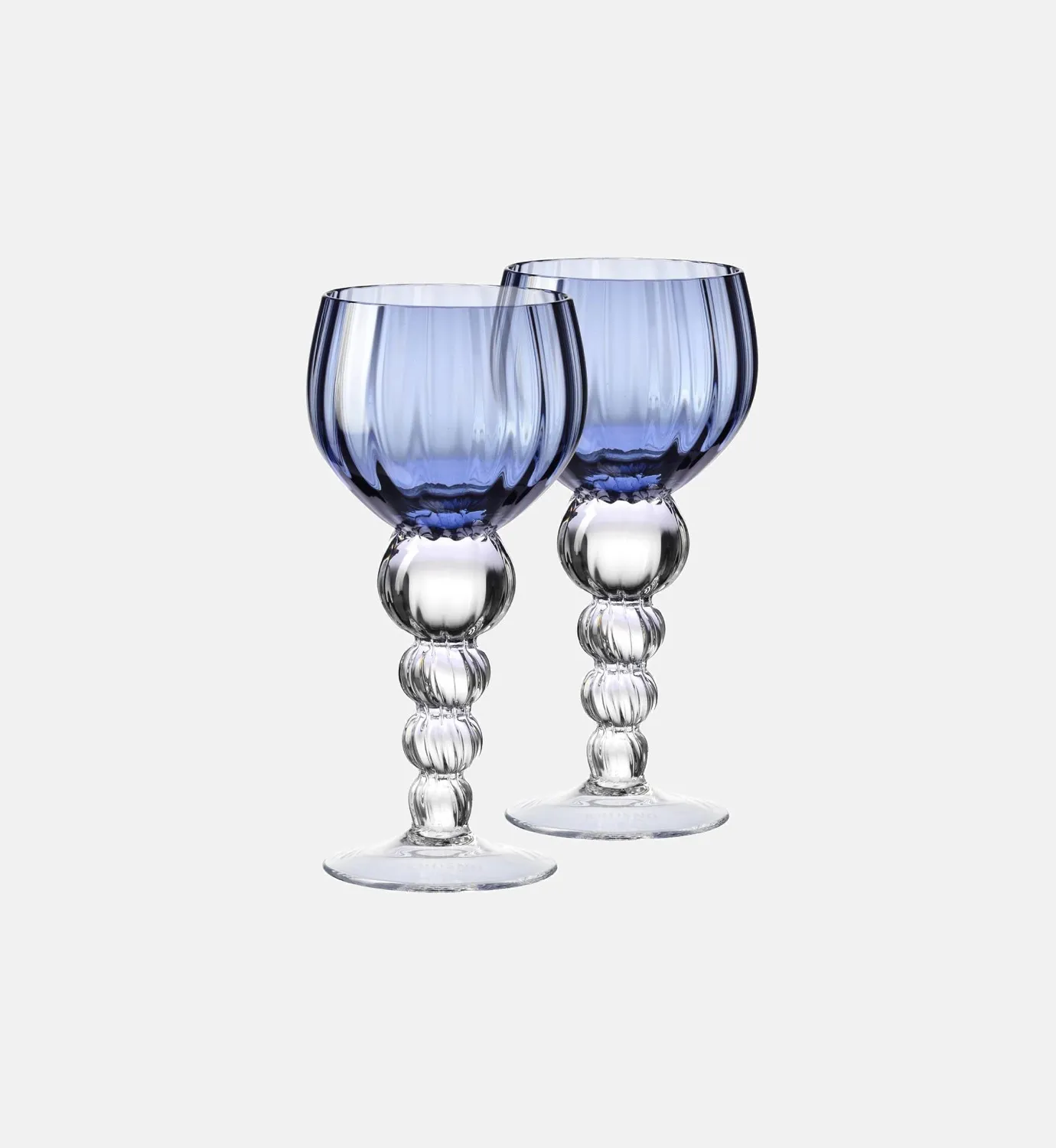 Krosno Mirel vinglas 350 ml navy riflet krystal