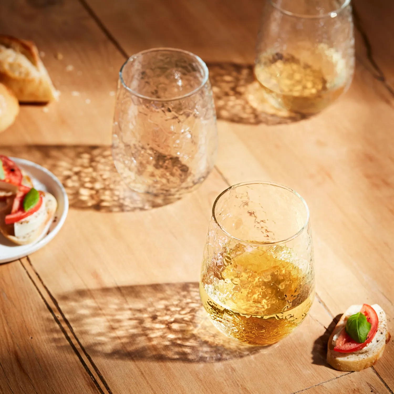 Libbey Hammered stilkløst vinglas 503 ml sæt med 8