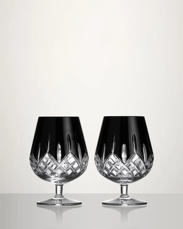 Waterford Lismore Black Brandy Balloon brandyglas 2 stk sort