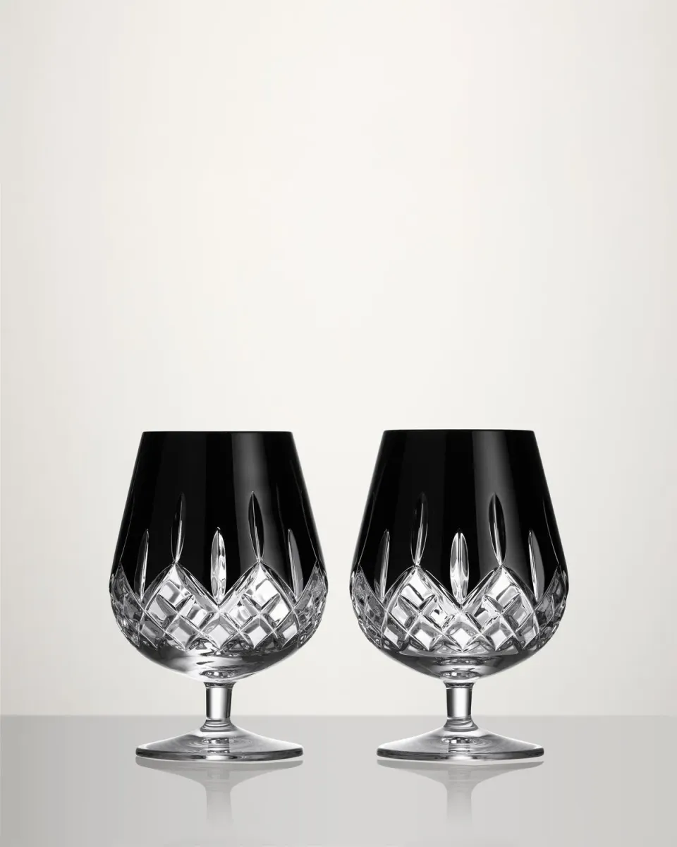 Waterford Lismore Black Brandy Balloon brandyglas 2 stk sort