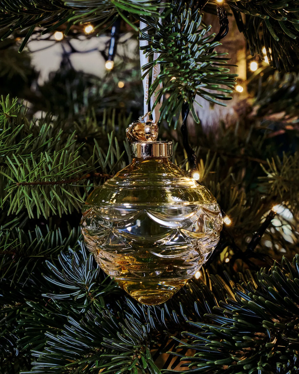 Waterford Winter Wonders grankogle julekugle krystal guld samler