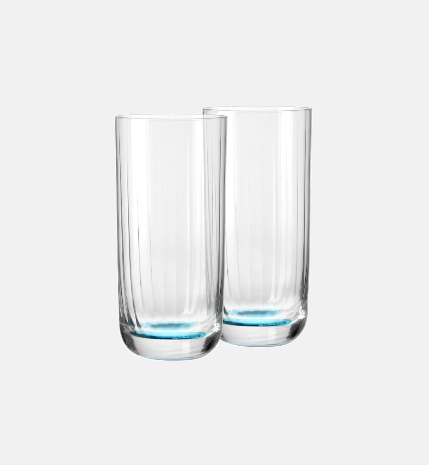 Krosno Bubble vandglas turkis 360 ml rillet krystal