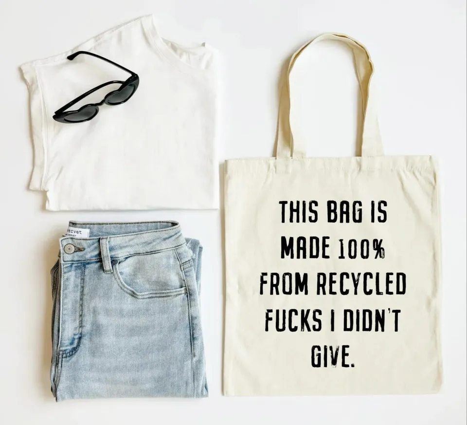 Mugsby Recycled Fucks mulepose bomuld sjov